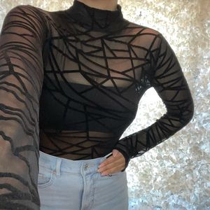 Sheer lines bodysuit